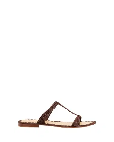 CARRIE FORBES Tume Raffia T-Strap Slide Sandals | Thumbnail 1 CARRIE FORBES Tume Raffia T-Strap Slide Sandals | Thumbnail 1