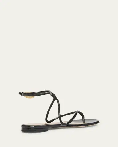 Gianvito Rossi Napa Leather Twisted-Strap Sandals | Thumbnail 2 Gianvito Rossi Napa Leather Twisted-Strap Sandals | Thumbnail 2