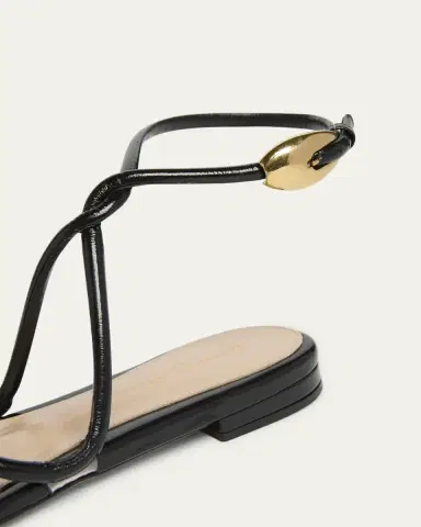 Gianvito Rossi Napa Leather Twisted-Strap Sandals | Thumbnail 3 Gianvito Rossi Napa Leather Twisted-Strap Sandals | Thumbnail 3