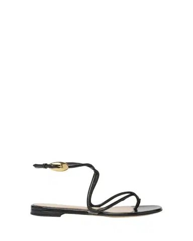 Gianvito Rossi Napa Leather Twisted-Strap Sandals | Thumbnail 1 Gianvito Rossi Napa Leather Twisted-Strap Sandals | Thumbnail 1