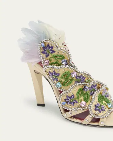 Valentino Garavani Dans Le Foyer Embellished Slingback Sandals | Thumbnail 3 Valentino Garavani Dans Le Foyer Embellished Slingback Sandals | Thumbnail 3
