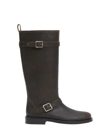 Simkhai Noah Leather Moto Boots | Thumbnail 1 Simkhai Noah Leather Moto Boots | Thumbnail 1