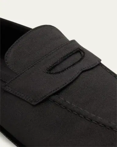 Loro Piana Sergio Satin Penny Loafers | Thumbnail 3 Loro Piana Sergio Satin Penny Loafers | Thumbnail 3