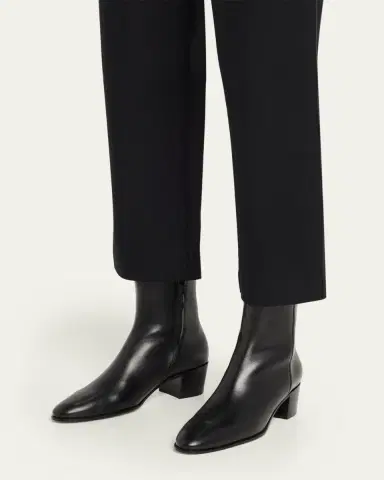 Gianvito Rossi Glove Leather Block-Heel Booties | Thumbnail 2 Gianvito Rossi Glove Leather Block-Heel Booties | Thumbnail 2