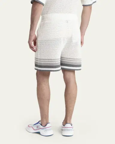 Casablanca Men's Drawstring Crochet Shorts | Thumbnail 3 Casablanca Men's Drawstring Crochet Shorts | Thumbnail 3