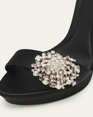 Alexander McQueen 125mm Satin Platform Charm-Strap Sandals | Thumbnail 5 Alexander McQueen 125mm Satin Platform Charm-Strap Sandals | Thumbnail 5