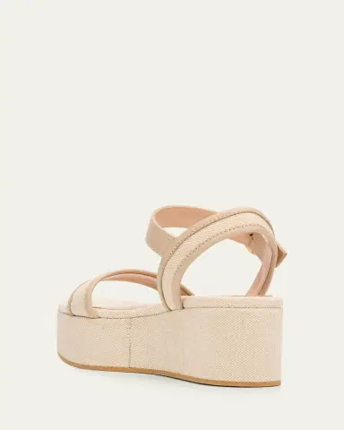 Gianvito Rossi 70mm Platform Linen Sandals | Thumbnail 2 Gianvito Rossi 70mm Platform Linen Sandals | Thumbnail 2