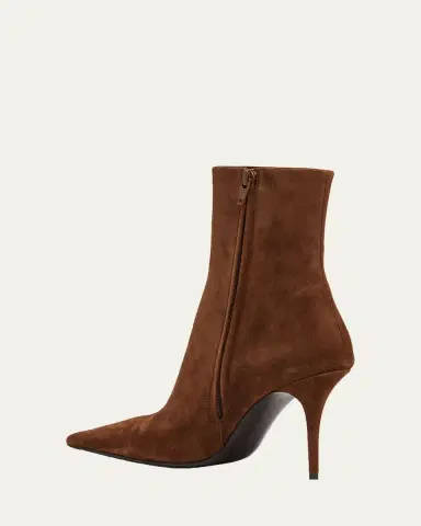 Saint Laurent 90mm Ashley Suede Ankle Booties | Thumbnail 2 Saint Laurent 90mm Ashley Suede Ankle Booties | Thumbnail 2