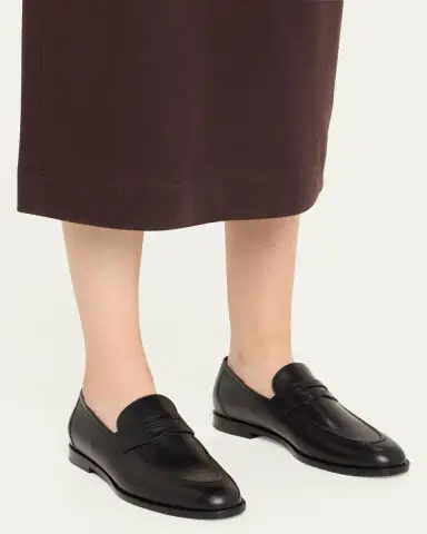 Loro Piana Sergio Leather Penny Loafers | Thumbnail 2 Loro Piana Sergio Leather Penny Loafers | Thumbnail 2