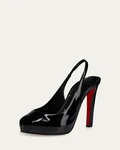 Christian Louboutin 120mm Lady Fanny Patent Leather Peep-Toe Pumps | Thumbnail 4 Christian Louboutin 120mm Lady Fanny Patent Leather Peep-Toe Pumps | Thumbnail 4