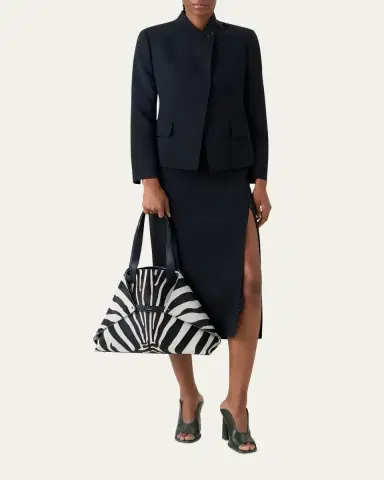 Akris Kay Wool Double-Face Short Jacket | Thumbnail 2 Akris Kay Wool Double-Face Short Jacket | Thumbnail 2
