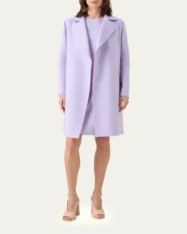 Akris Bera Cashmere-Silk Knee-Length Coat | Thumbnail 2 Akris Bera Cashmere-Silk Knee-Length Coat | Thumbnail 2