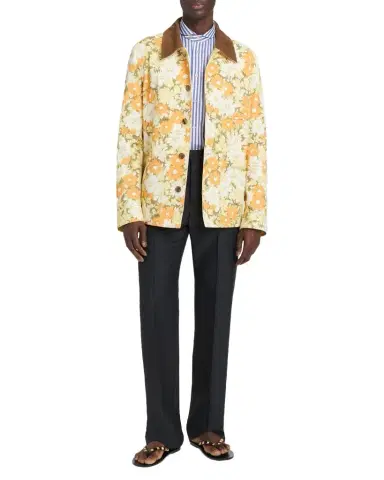 Valentino Garavani Men's Floral-Print Cotton Jacket | Thumbnail 1 Valentino Garavani Men's Floral-Print Cotton Jacket | Thumbnail 1