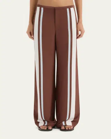 SIR. Marais Striped Silk Crepe Trousers | Thumbnail 4 SIR. Marais Striped Silk Crepe Trousers | Thumbnail 4