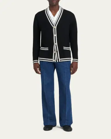 Valentino Garavani Men's Cotton Poplin Camp Shirt | Thumbnail 2 Valentino Garavani Men's Cotton Poplin Camp Shirt | Thumbnail 2