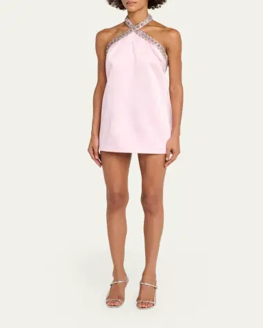Retrofête Sabry Jeweled Halter Mini Dress | Thumbnail 4 Retrofête Sabry Jeweled Halter Mini Dress | Thumbnail 4