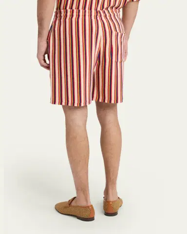 Valentino Garavani Men's Striped Toweling Shorts | Thumbnail 3 Valentino Garavani Men's Striped Toweling Shorts | Thumbnail 3