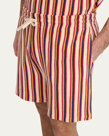 Valentino Garavani Men's Striped Toweling Shorts | Thumbnail 5 Valentino Garavani Men's Striped Toweling Shorts | Thumbnail 5
