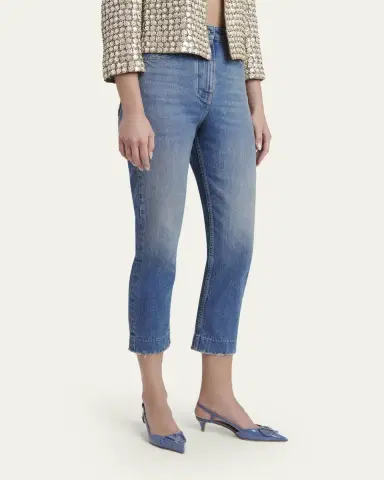 Valentino Garavani High-Rise Skinny-Leg Crop Jeans | Thumbnail 4 Valentino Garavani High-Rise Skinny-Leg Crop Jeans | Thumbnail 4