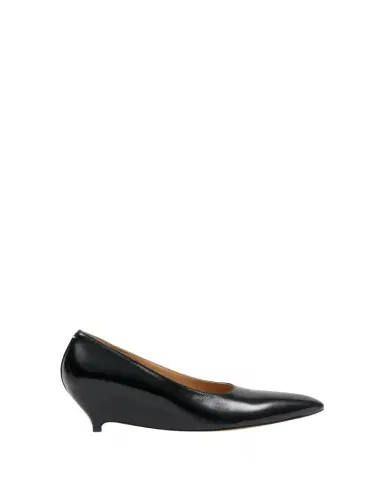 Maison Margiela Court Shoe Leather Wedge Pumps | Thumbnail 1 Maison Margiela Court Shoe Leather Wedge Pumps | Thumbnail 1