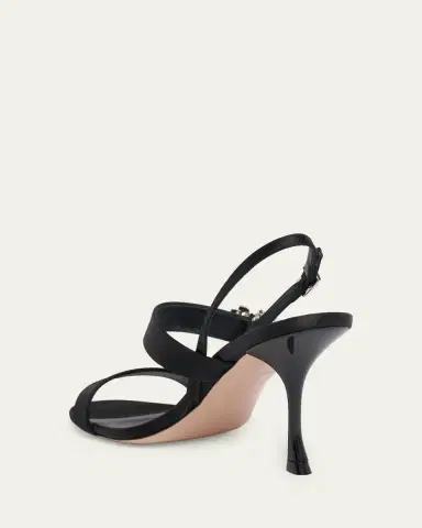 Roger Vivier 85mm Mini Bouquet Satin Slingback Sandals | Thumbnail 2 Roger Vivier 85mm Mini Bouquet Satin Slingback Sandals | Thumbnail 2