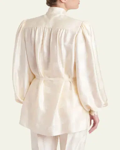 Valentino Garavani Silk Button-Up Blouse | Thumbnail 3 Valentino Garavani Silk Button-Up Blouse | Thumbnail 3