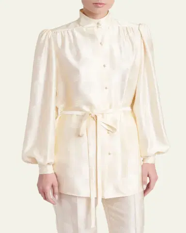 Valentino Garavani Silk Button-Up Blouse | Thumbnail 4 Valentino Garavani Silk Button-Up Blouse | Thumbnail 4