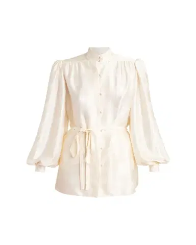 Valentino Garavani Silk Button-Up Blouse | Thumbnail 1 Valentino Garavani Silk Button-Up Blouse | Thumbnail 1