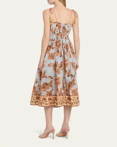 Zimmermann Aster Corset Midi Dress | Thumbnail 3 Zimmermann Aster Corset Midi Dress | Thumbnail 3
