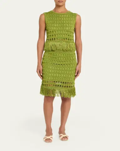 A.L.C. Esme Open-Knit Fringe Top | Thumbnail 2 A.L.C. Esme Open-Knit Fringe Top | Thumbnail 2