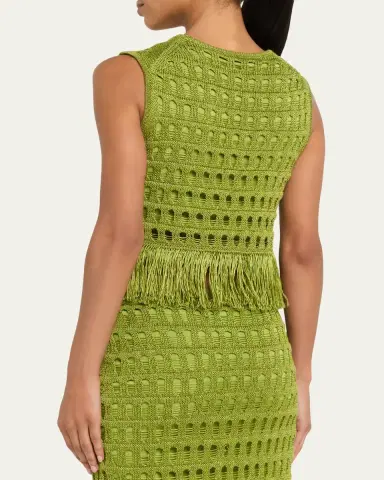 A.L.C. Esme Open-Knit Fringe Top | Thumbnail 3 A.L.C. Esme Open-Knit Fringe Top | Thumbnail 3