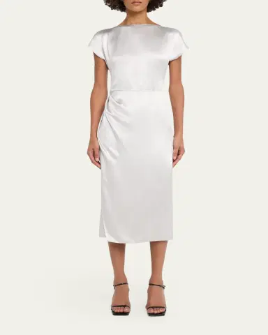 Giorgio Armani Satin Midi Dress | Thumbnail 2 Giorgio Armani Satin Midi Dress | Thumbnail 2