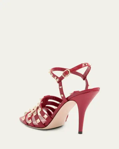 Valentino Garavani 100mm Rockstud Leather Ankle-Strap Sandals | Thumbnail 7 Valentino Garavani 100mm Rockstud Leather Ankle-Strap Sandals | Thumbnail 7