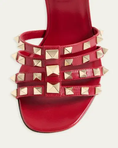 Valentino Garavani 100mm Rockstud Leather Ankle-Strap Sandals | Thumbnail 8 Valentino Garavani 100mm Rockstud Leather Ankle-Strap Sandals | Thumbnail 8