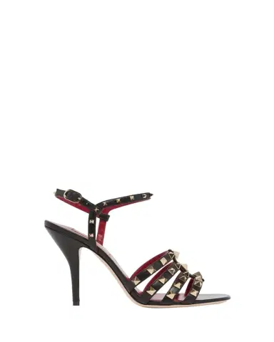 Valentino Garavani 100mm Rockstud Leather Ankle-Strap Sandals | Thumbnail 1 Valentino Garavani 100mm Rockstud Leather Ankle-Strap Sandals | Thumbnail 1