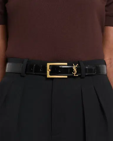 Saint Laurent Cassandre Belt in Eel Leather | Thumbnail 2 Saint Laurent Cassandre Belt in Eel Leather | Thumbnail 2