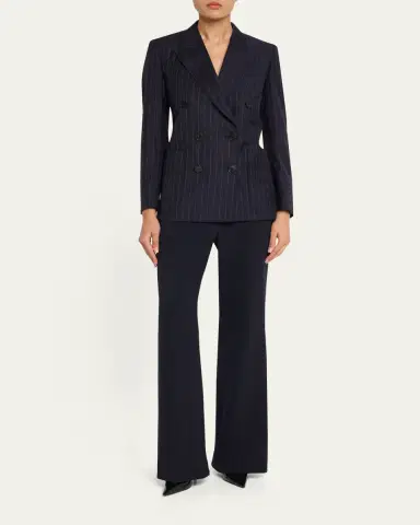 Givenchy Double-Breasted Pinstripe Wool Jacket | Thumbnail 2 Givenchy Double-Breasted Pinstripe Wool Jacket | Thumbnail 2