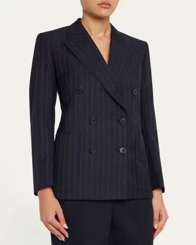 Givenchy Double-Breasted Pinstripe Wool Jacket | Thumbnail 4 Givenchy Double-Breasted Pinstripe Wool Jacket | Thumbnail 4