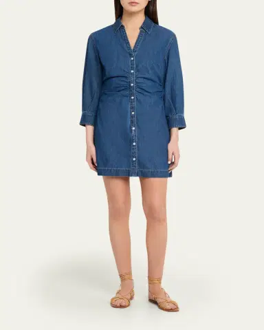 Veronica Beard Maura Denim Mini Dress | Thumbnail 2 Veronica Beard Maura Denim Mini Dress | Thumbnail 2