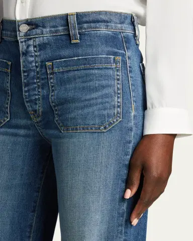 Nili Lotan Florence Denim Flare Jeans | Thumbnail 5 Nili Lotan Florence Denim Flare Jeans | Thumbnail 5