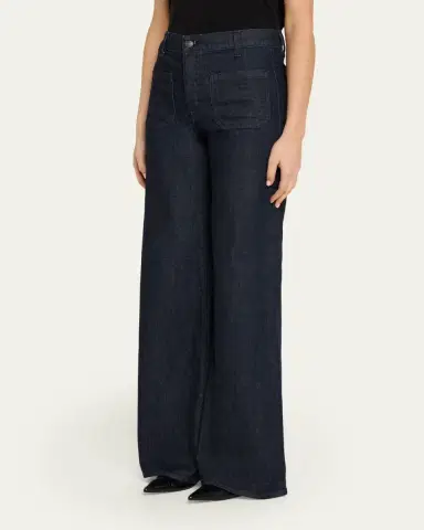 Nili Lotan Florence Denim Flare Jeans | Thumbnail 8 Nili Lotan Florence Denim Flare Jeans | Thumbnail 8