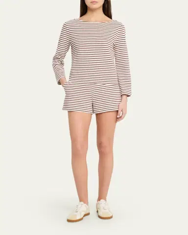 Veronica Beard Brighton Striped Knit Shorts | Thumbnail 2 Veronica Beard Brighton Striped Knit Shorts | Thumbnail 2
