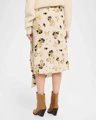 Isabel Marant Faniry Floral Asymmetric Silk Skirt | Thumbnail 2 Isabel Marant Faniry Floral Asymmetric Silk Skirt | Thumbnail 2
