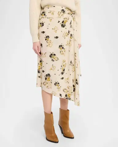 Isabel Marant Faniry Floral Asymmetric Silk Skirt | Thumbnail 3 Isabel Marant Faniry Floral Asymmetric Silk Skirt | Thumbnail 3