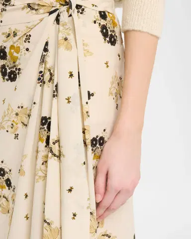 Isabel Marant Faniry Floral Asymmetric Silk Skirt | Thumbnail 4 Isabel Marant Faniry Floral Asymmetric Silk Skirt | Thumbnail 4