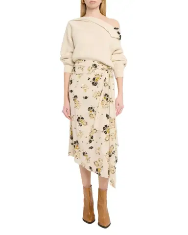 Isabel Marant Faniry Floral Asymmetric Silk Skirt | Thumbnail 1 Isabel Marant Faniry Floral Asymmetric Silk Skirt | Thumbnail 1