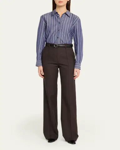 Nili Lotan Raphael Classic Striped Button-Down Shirt | Thumbnail 2 Nili Lotan Raphael Classic Striped Button-Down Shirt | Thumbnail 2