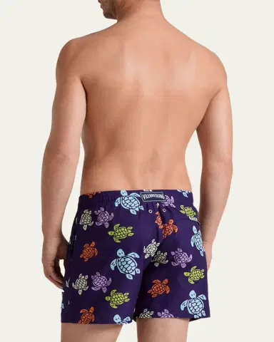 Vilebrequin Men's Tortues Micro-Perforated Ultra-Light Swim Trunks | Thumbnail 3 Vilebrequin Men's Tortues Micro-Perforated Ultra-Light Swim Trunks | Thumbnail 3