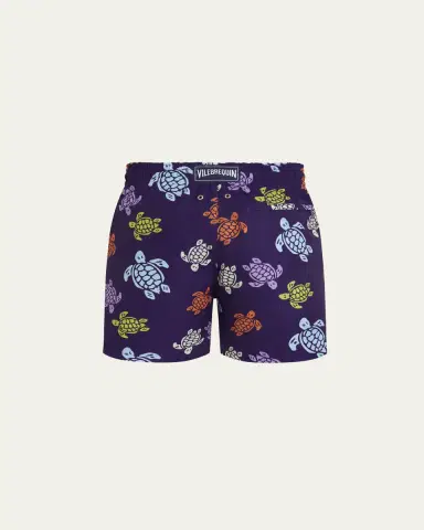 Vilebrequin Men's Tortues Micro-Perforated Ultra-Light Swim Trunks | Thumbnail 4 Vilebrequin Men's Tortues Micro-Perforated Ultra-Light Swim Trunks | Thumbnail 4