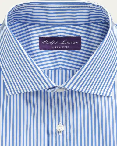 Ralph Lauren Purple Label Men's Cotton Poplin Bengal Sport Shirt | Thumbnail 2 Ralph Lauren Purple Label Men's Cotton Poplin Bengal Sport Shirt | Thumbnail 2